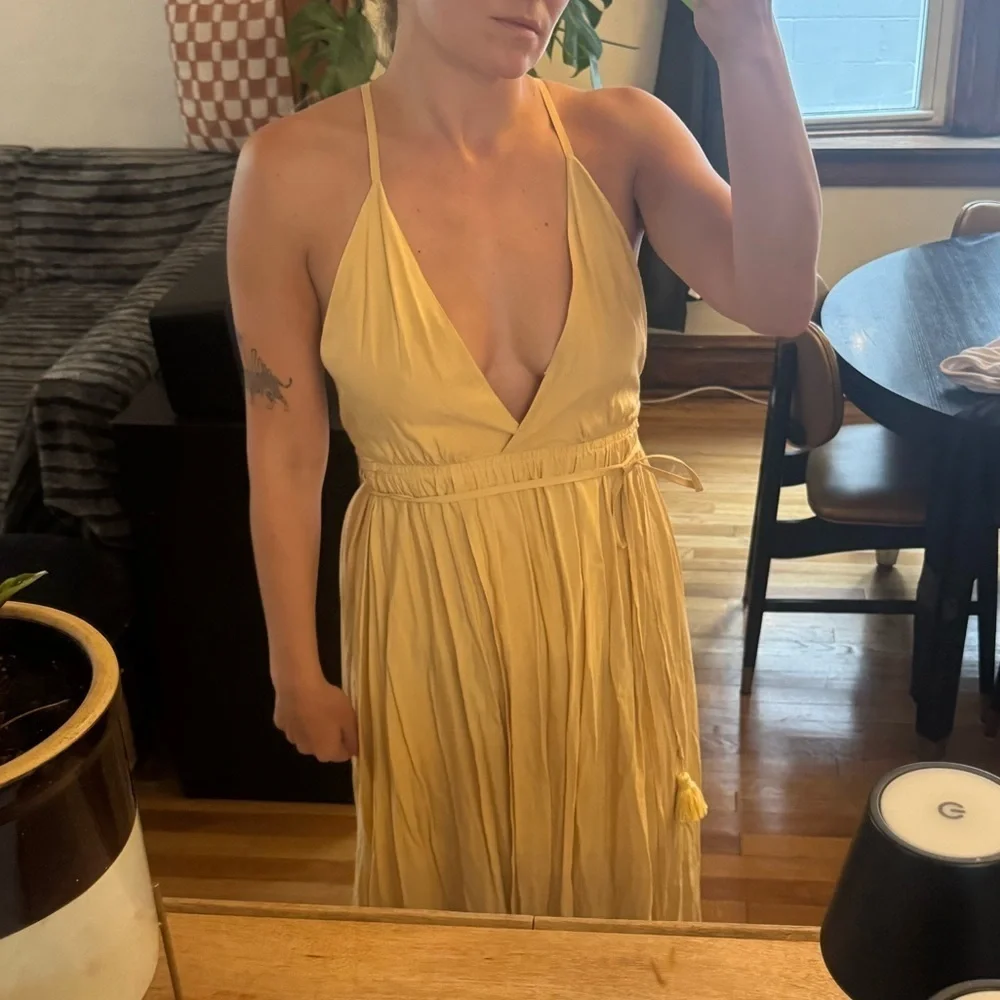 Faithfull the Brand Mustard Yellow Dress